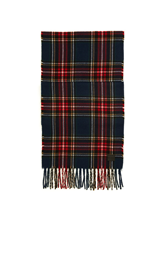 Kırmızı Ekose Desenli Unisex Atkı