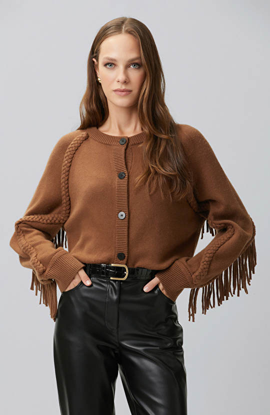 Limited Camel Yün Karışımlı Hırka