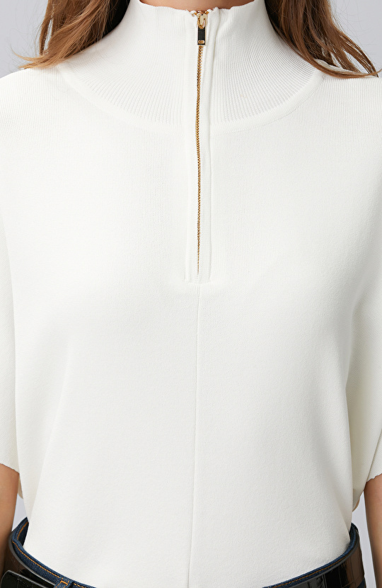 Ecru Loose Form Knitwear Sweater