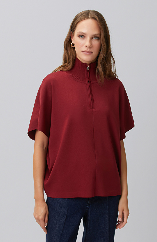Bordo Bol Form Triko Kazak