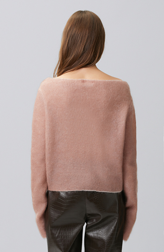 Limited Pembe Yün Karışımlı Triko Kazak