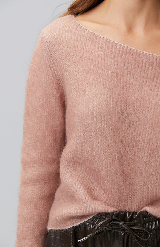 Limited Pembe Yün Karışımlı Triko Kazak