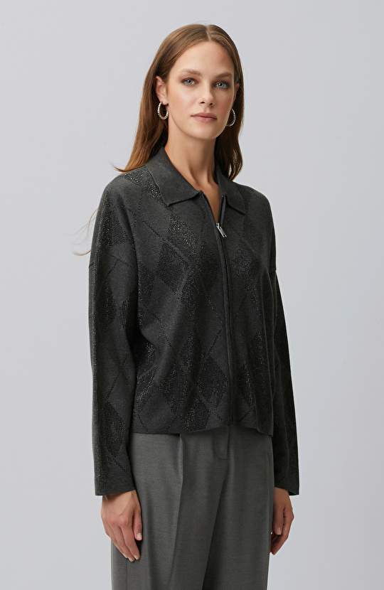 Anthracite Knitwear Jacket