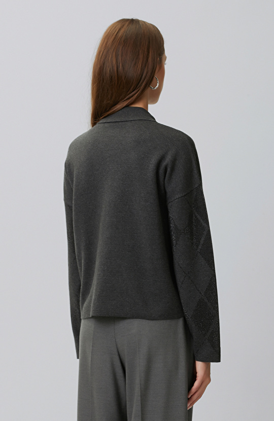 Anthracite Knitwear Jacket