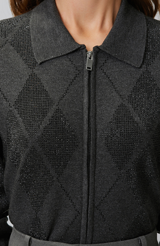 Anthracite Knitwear Jacket