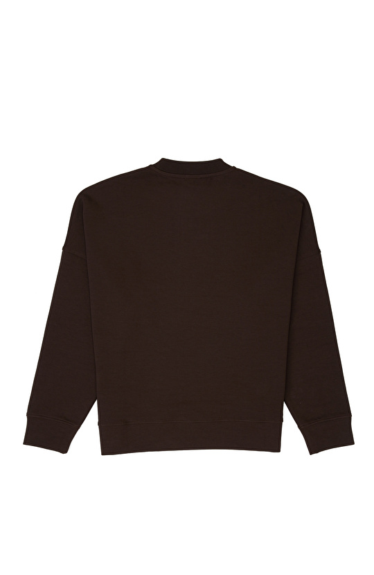 N-Tech Acı Kahve Kaplan Figürlü Sweatshirt