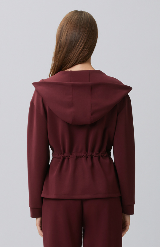 Bordo Modal Karışımlı Sweatshirt