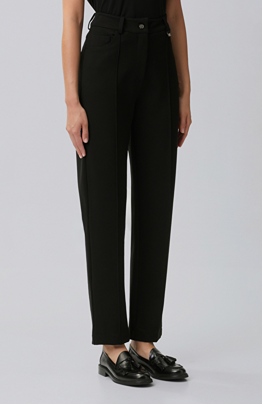 Black Ribbed Detailed Tracksuit