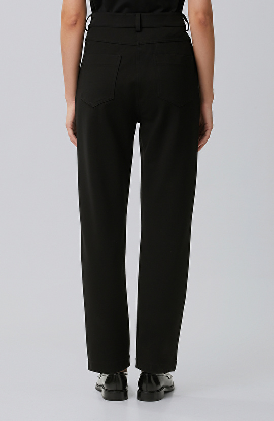 Black Ribbed Detailed Tracksuit