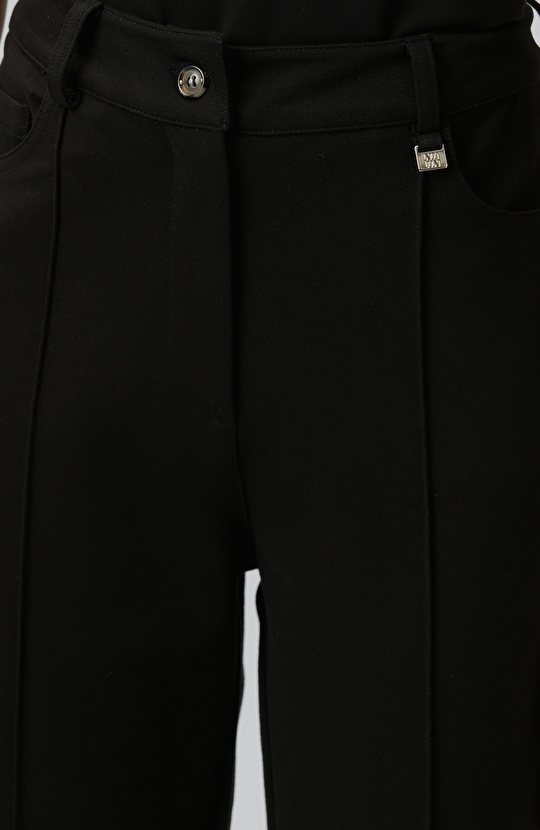 Black Ribbed Detailed Tracksuit