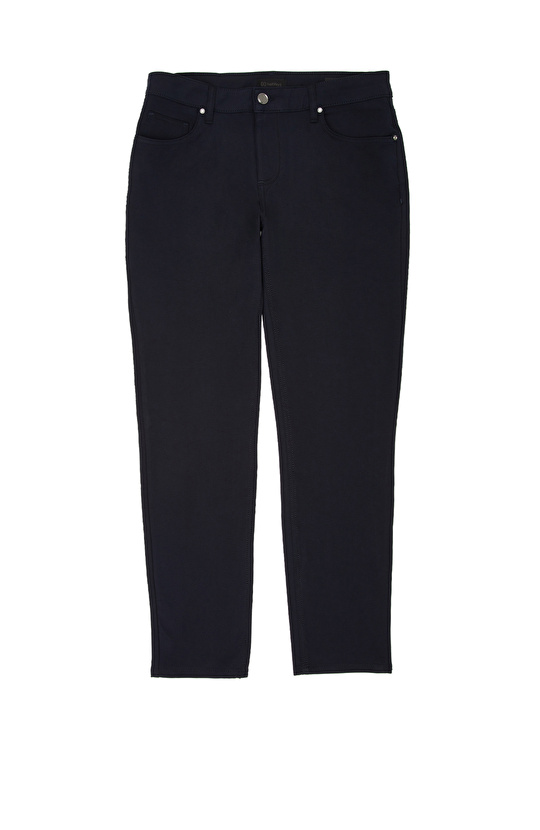 Lacivert 5 Cep Örme Pantolon