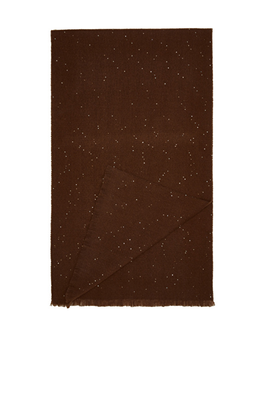 Women's Shawl with Brown Lurex