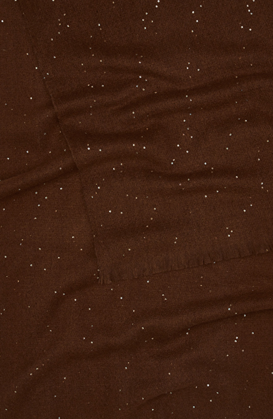 Women's Shawl with Brown Lurex