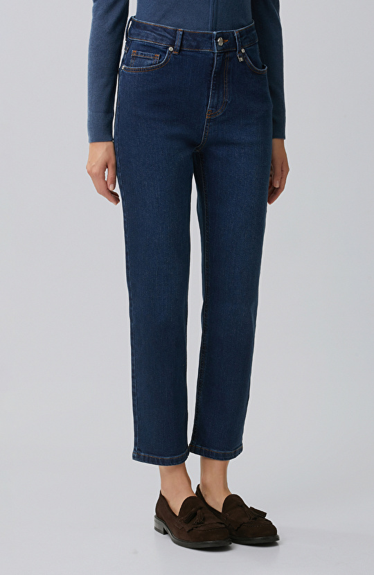 İndigo Slim Fit Denim Pantolon