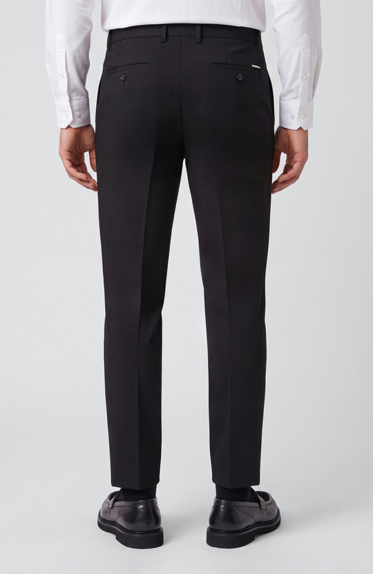 Siyah Slim Fit Düz Dokuma Pantolon