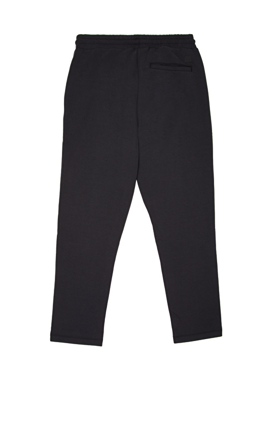 Slim Fit Siyah Yandan Cepli Cupra Eşofman Altı