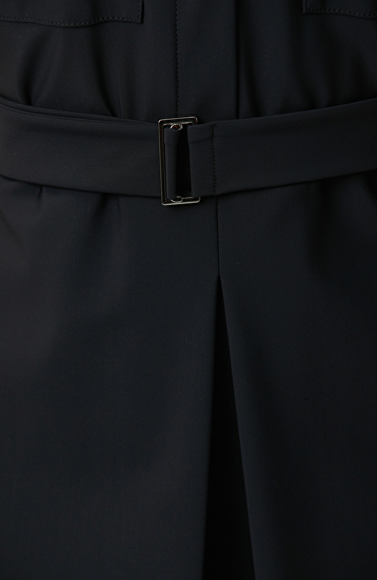 N-Tech Black Buckle Belt Detailed Dress