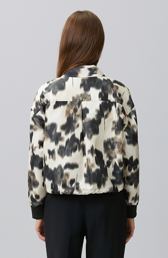 N-Tech Black Beige Rib Detailed Outer Shirt
