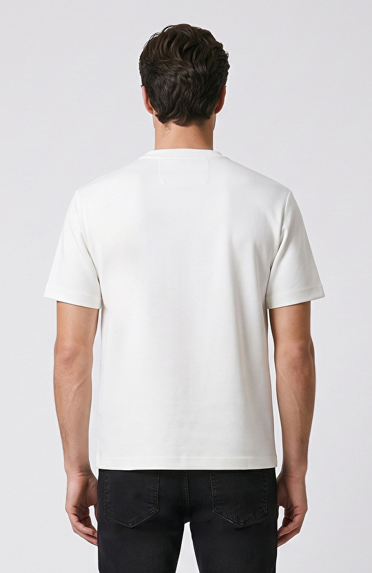 White Embroidery Detailed T-shirt