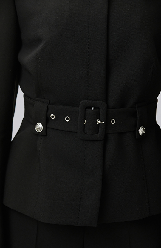 Black Belted Short Jacket