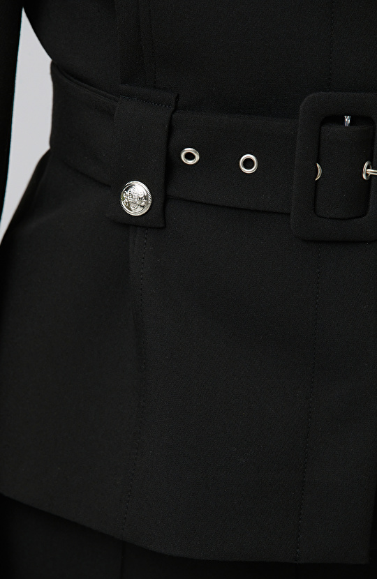 Black Belted Short Jacket