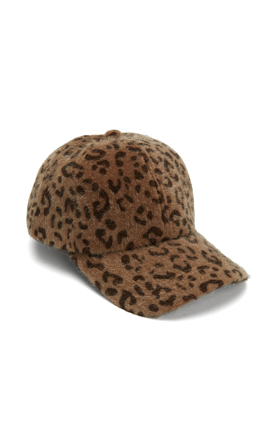 Leopar Desenli Kadın Cap Şapka
