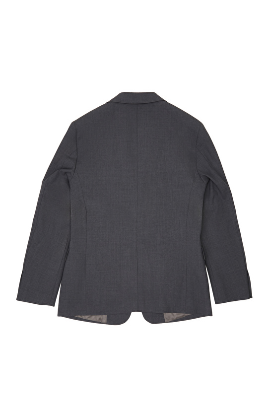 Gri Slim Fit Yün Mix Takım Elbise