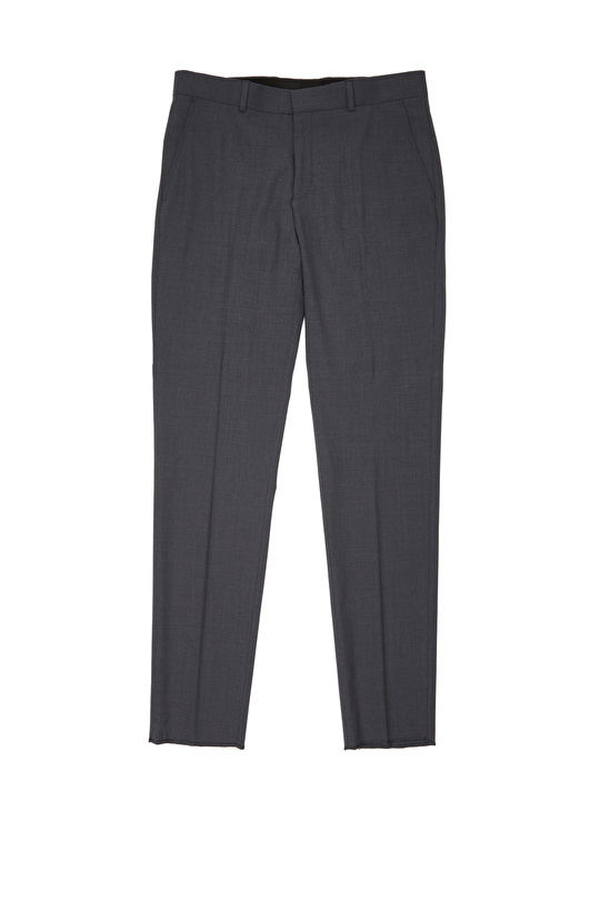 Gri Slim Fit Yün Mix Takım Elbise