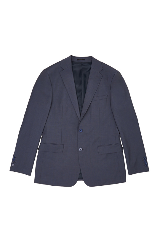 İndigo Slim Fit Yün Mix Takım Elbise