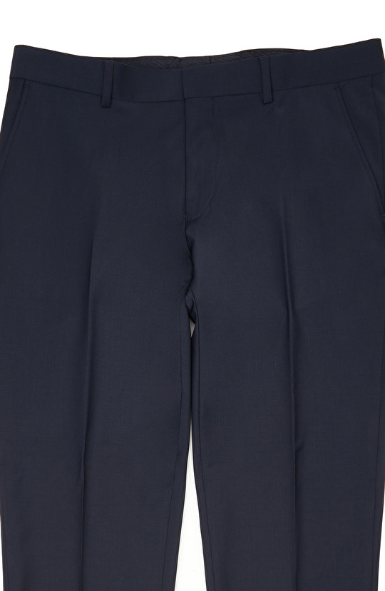 Lacivert Slim Fit Yün Mix Takım Elbise