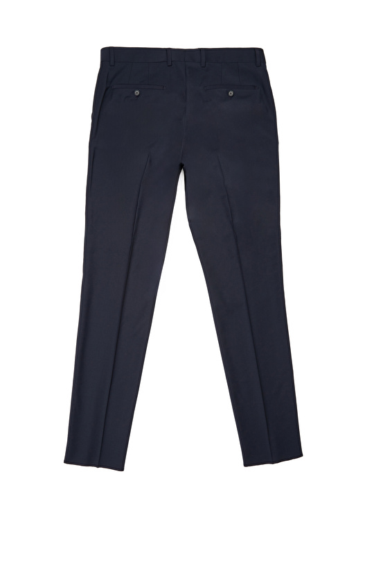 Lacivert Slim Fit Yün Mix Takım Elbise