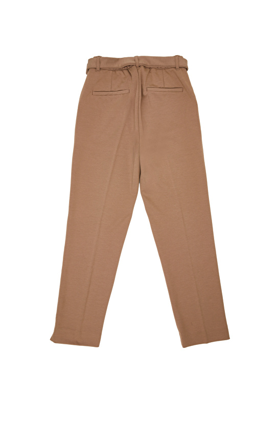 Vizon Kemer Detaylı Örme Casual Pantolon