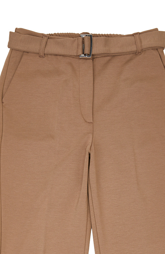 Vizon Kemer Detaylı Örme Casual Pantolon