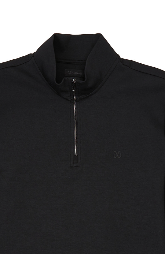 Siyah Kaşkorseli Sweatshirt
