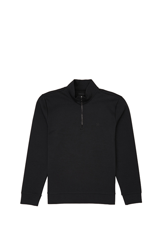 Siyah Kaşkorseli Sweatshirt