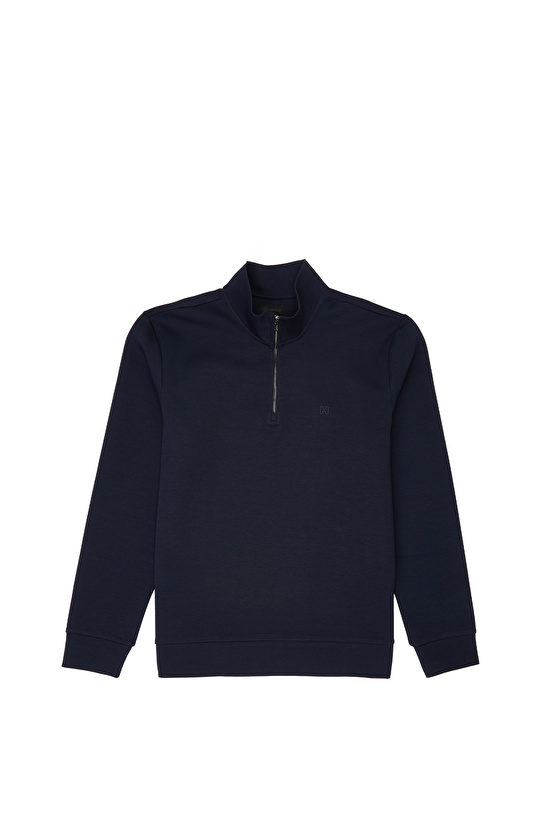 Lacivert Kaşkorseli Sweatshirt