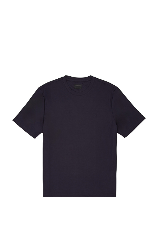 Lacivert Basic Bisiklet Yaka Kısa Kol T-shirt