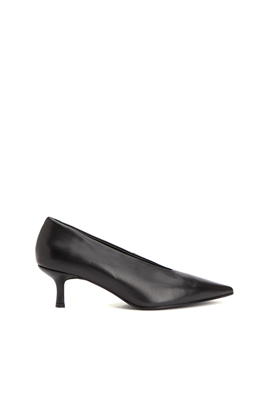 Siyah Deri Stiletto