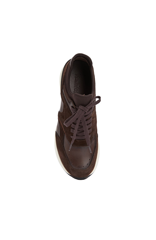 Kahverengi Süet Garnili Erkek Sneaker