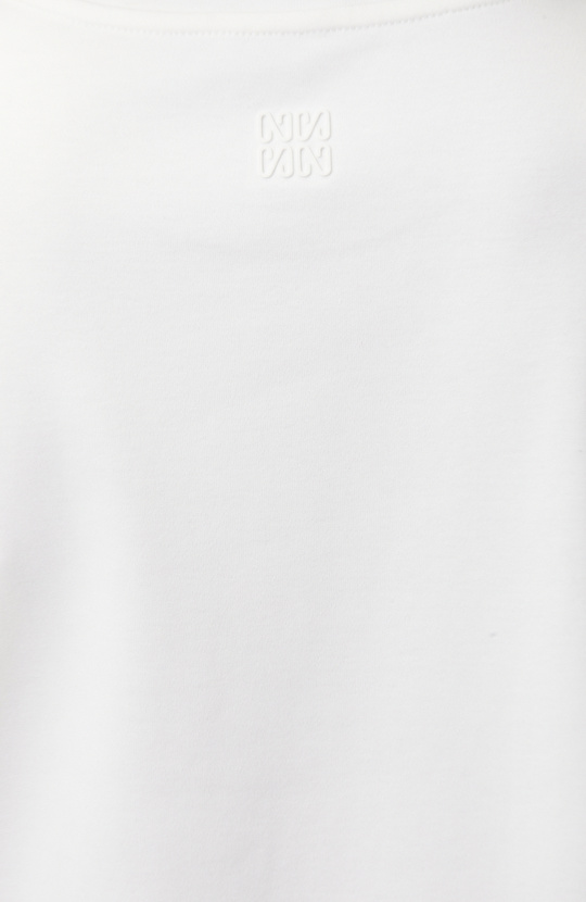 Beyaz Bisiklet Yaka Basic Sweatshirt