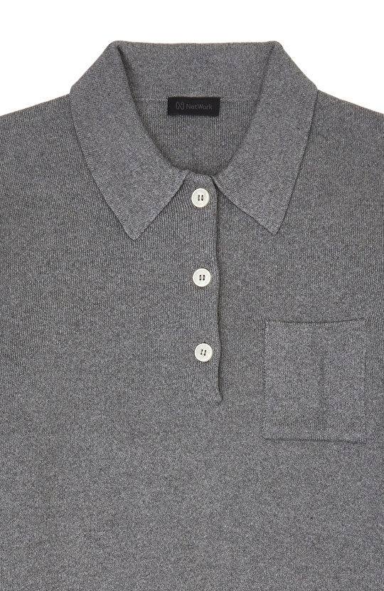 Gri Polo Yaka Kazak