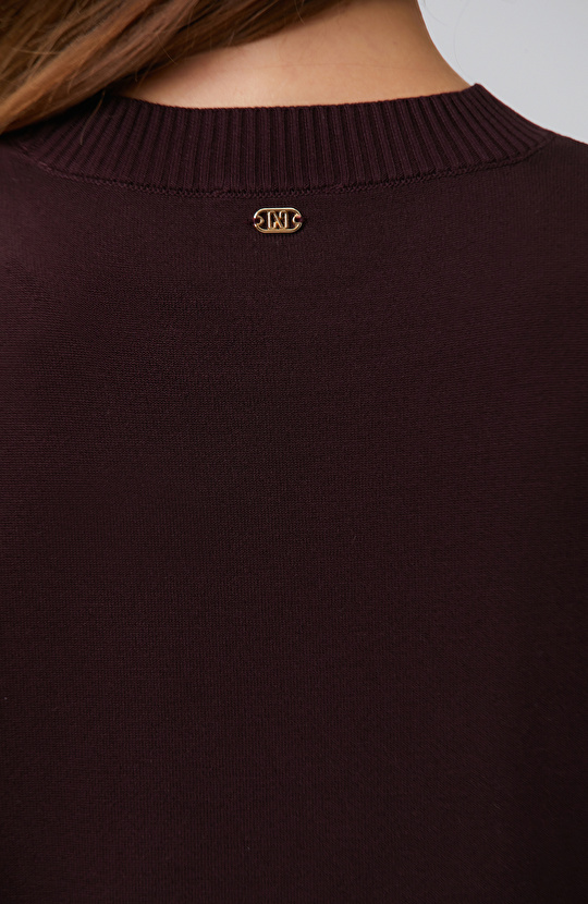 Bordo Bisiklet Yaka Basic Kazak