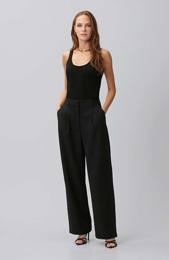 Siyah Askılı Rayon Atlet