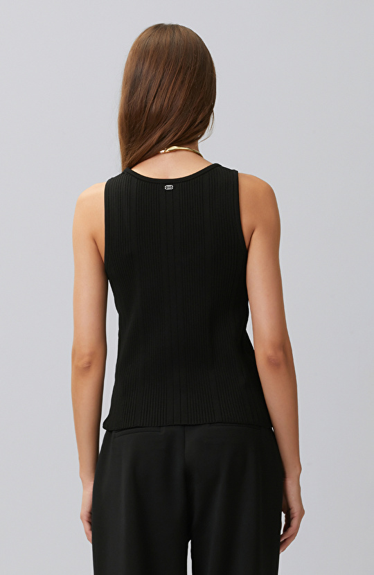 Siyah Askılı Rayon Atlet