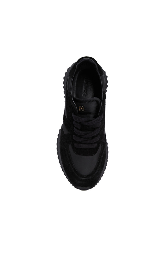 Black Women's Suede Casual Sneakers