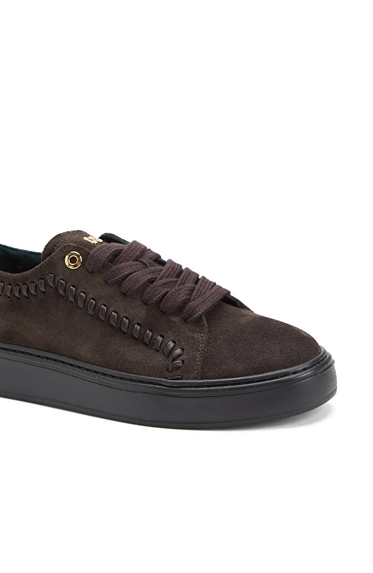 Brown Men's Casual Casual Leather Sneakers