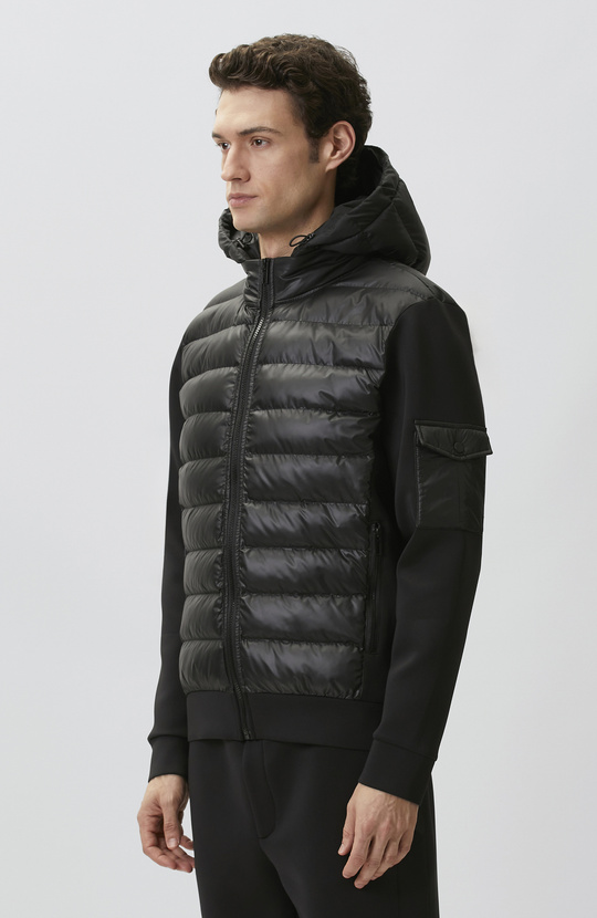 N-Tech Siyah Scuba Kumaş Puffer Mont