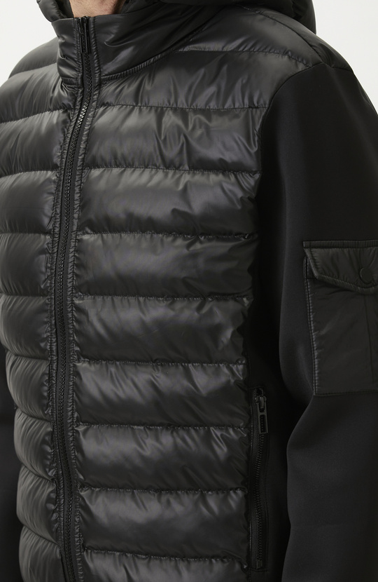 N-Tech Siyah Scuba Kumaş Puffer Mont