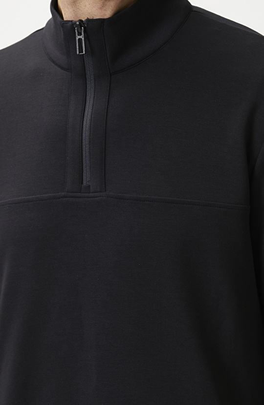 N-Tech Lacivert Modal Karışımlı Sweatshirt