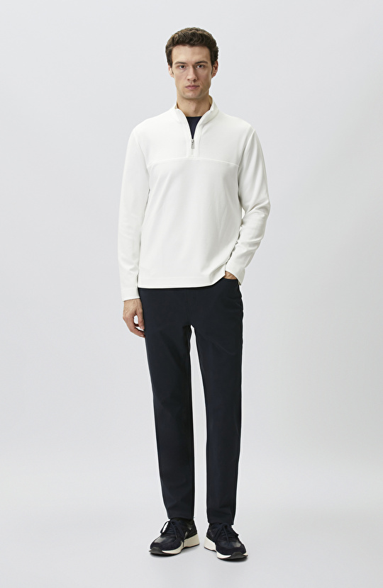N-Tech Ekru Modal Karışımlı Sweatshirt